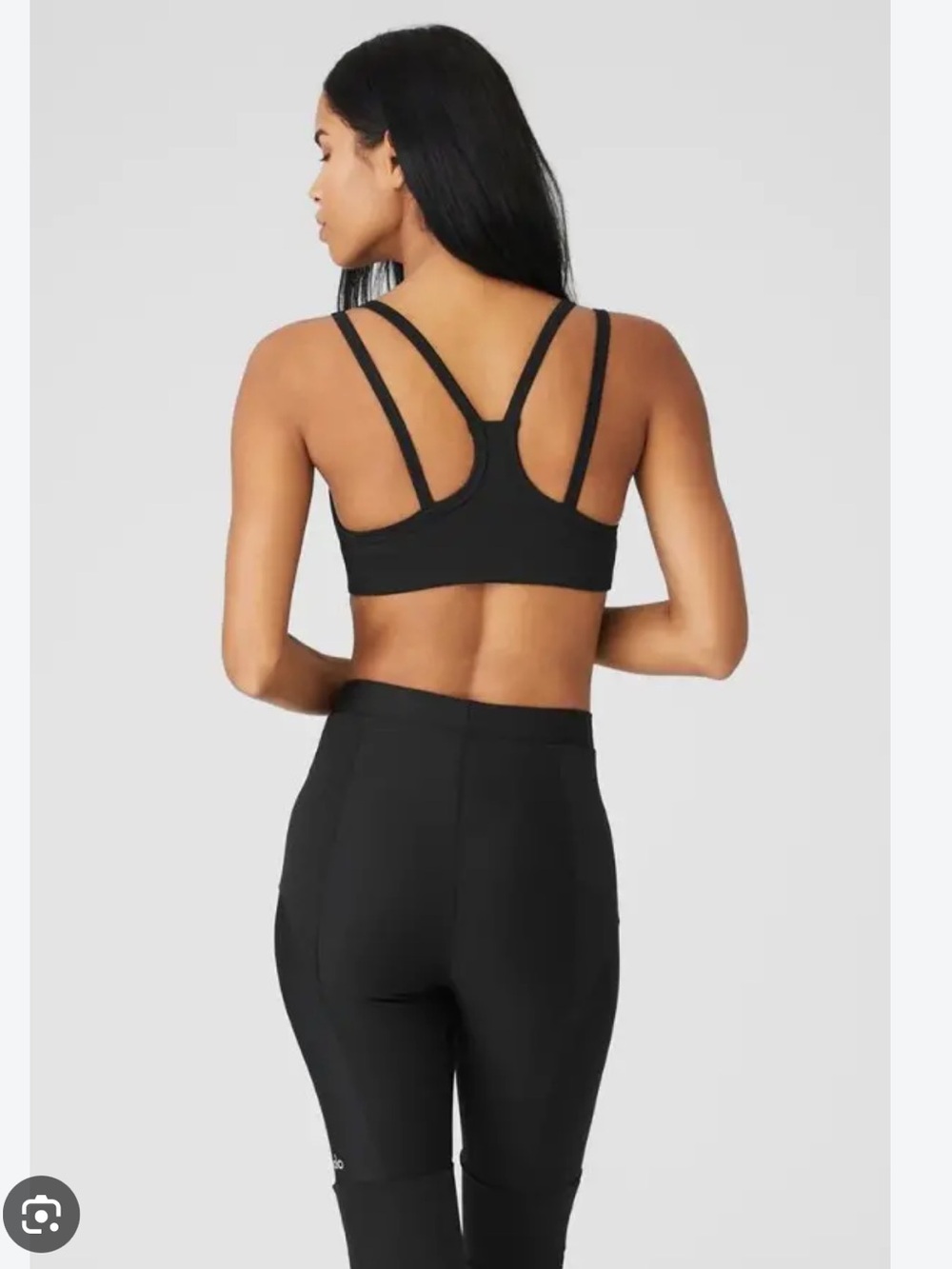Alo Yoga Airlift Advantage Racerback Bra, XS in gravel.